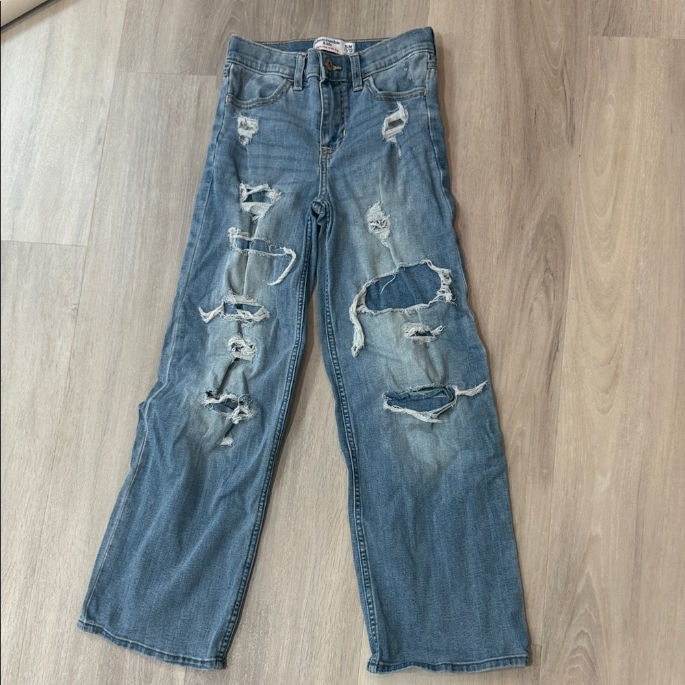 Abercrombie Kids Distressed Blue Jeans